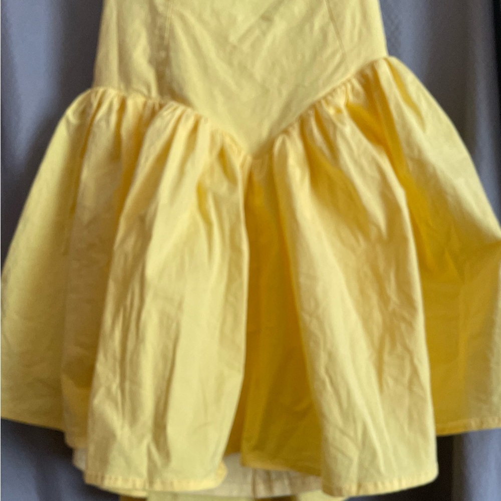 Fashion Nova Bright Yellow Strapless Fit & Flare Dress - Picture 5 of 10